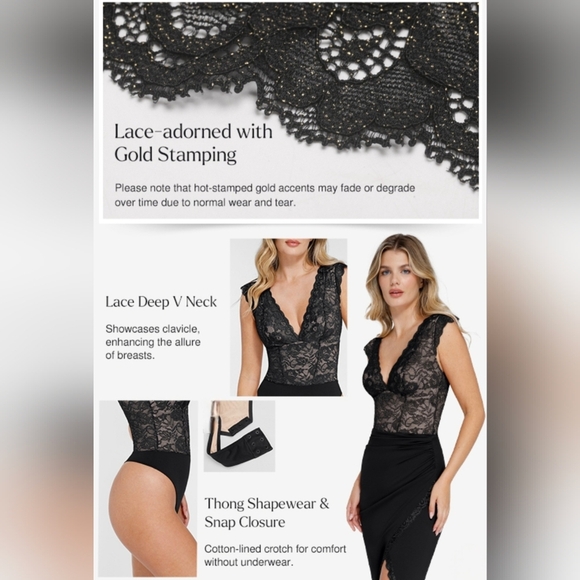 SOLD Popilush Shapewear Lace Body Suits  #533 - Picture 6 of 10